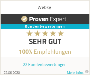 ProvenExpert Bewertungssiegel – Erfahrungen & Bewertungen zu webky